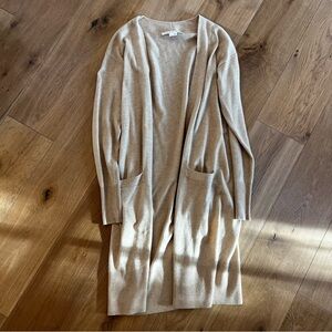 Veronica Beard Tan Open Front Cardigan